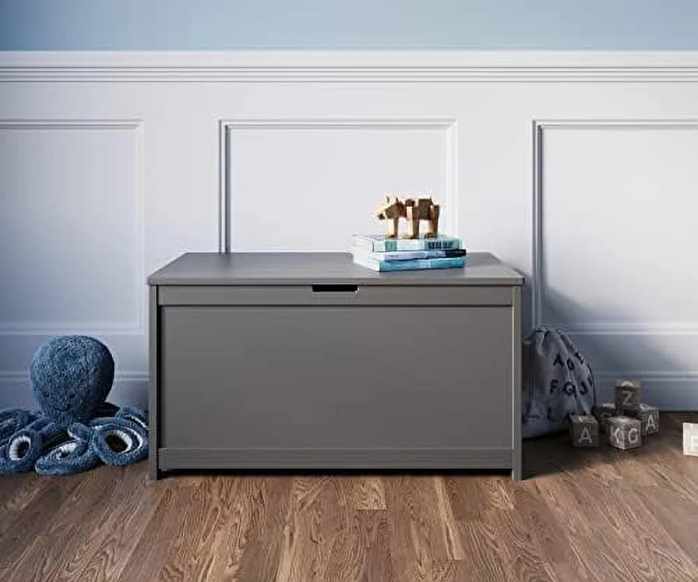 32” Wood Toy Box Chest with 2 Safety Hinges V6079