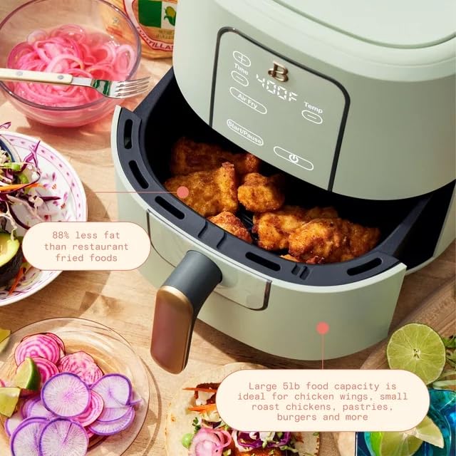 6 Qt Air Fryer with Touch-Activated Display, White K59908