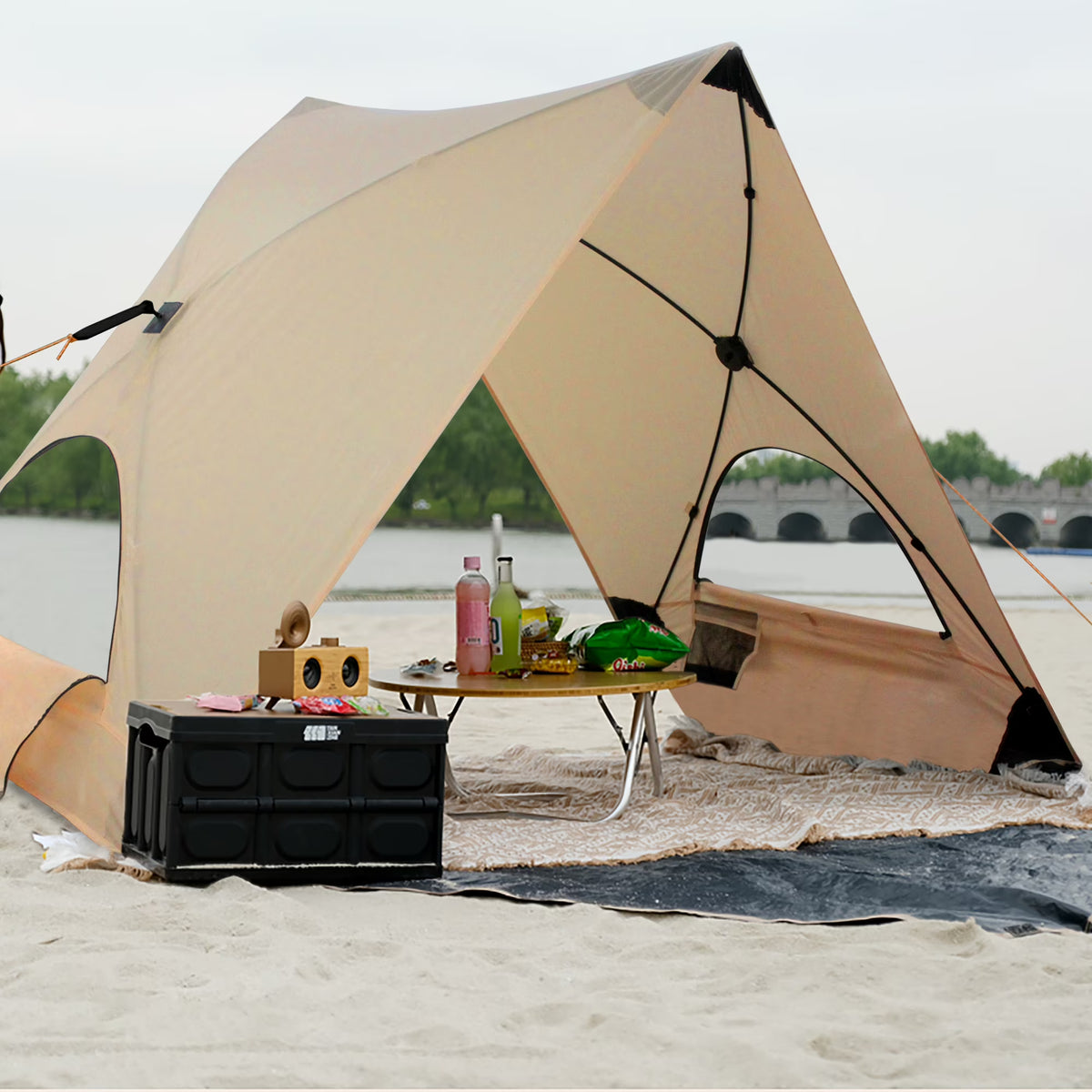 2-3 Person Beach Tent with UV Protection T40217