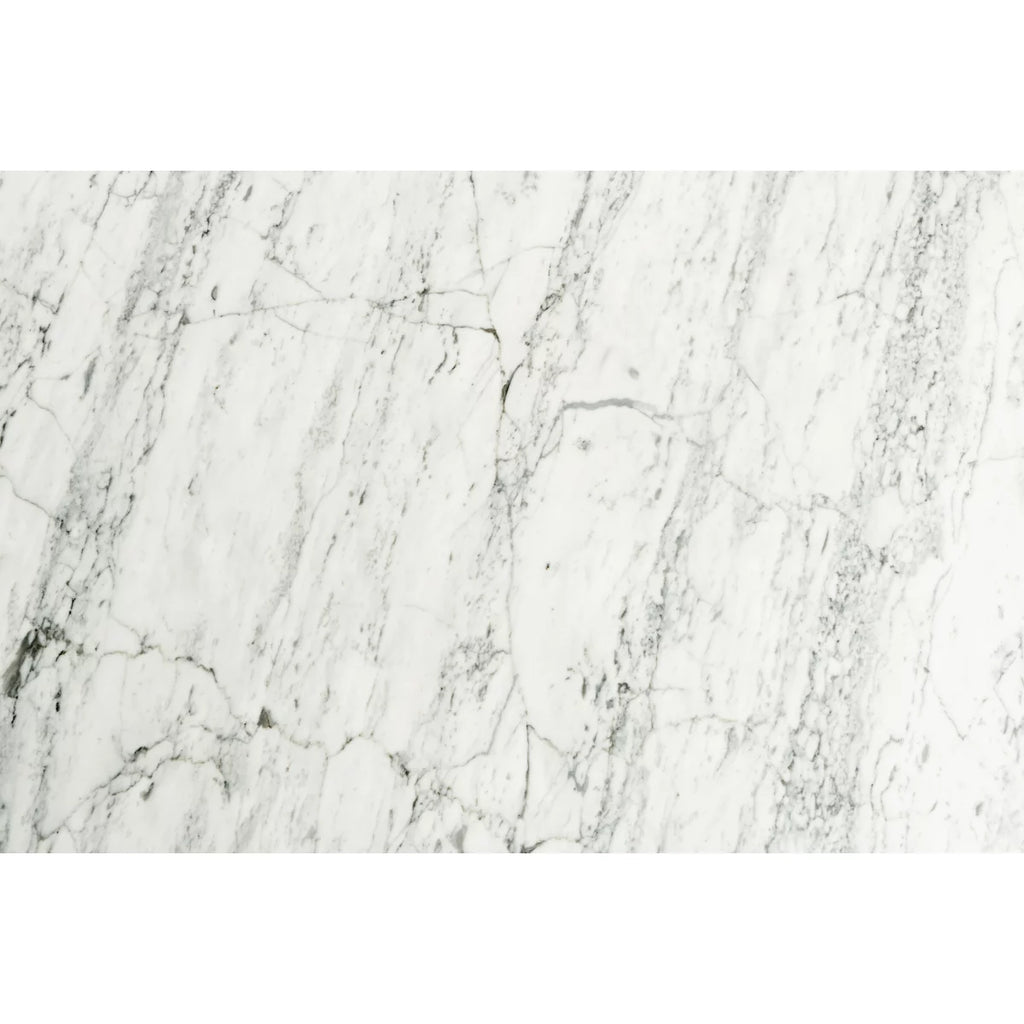 White and Beige Rectangular Marble Side Table X776093