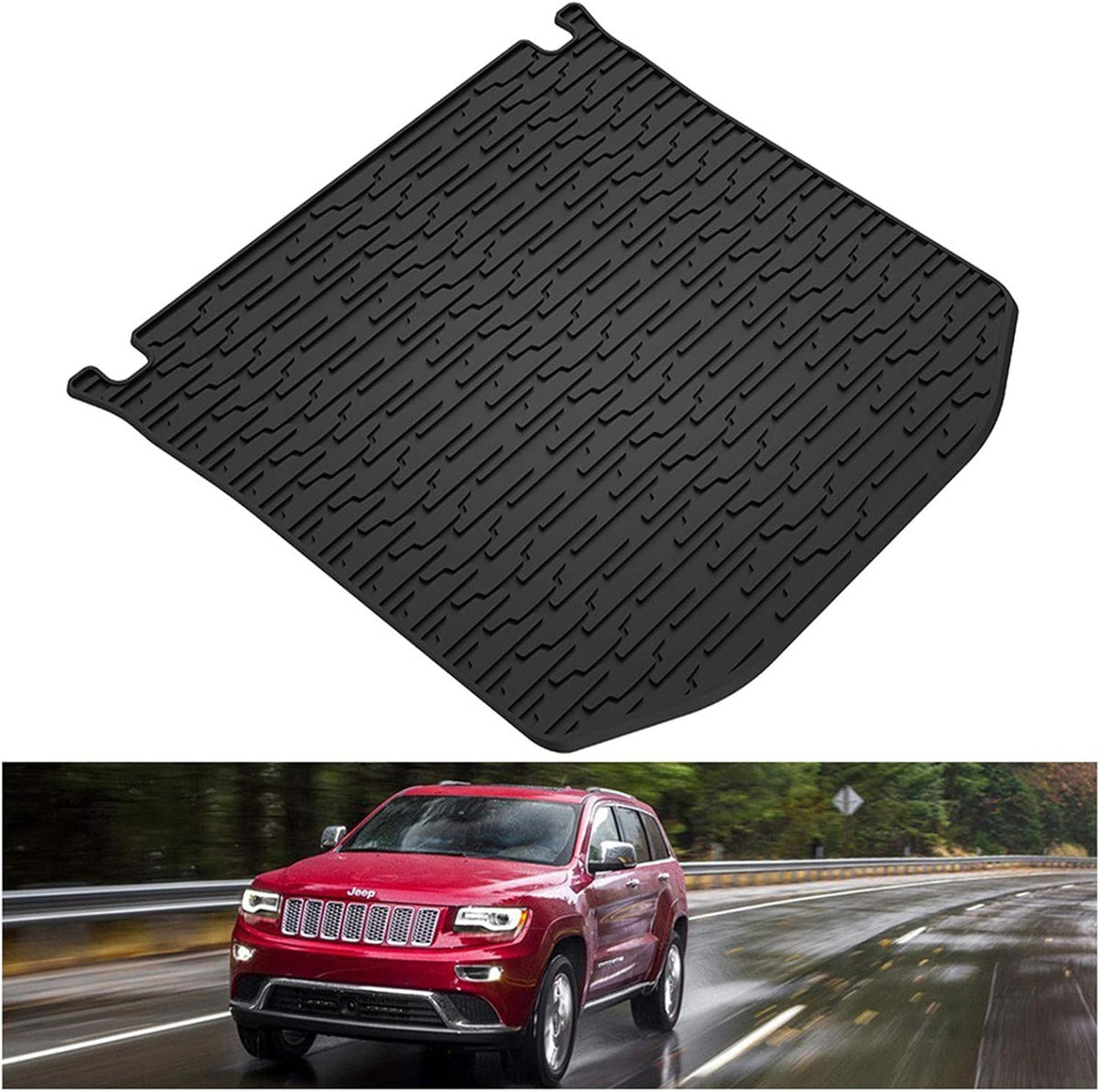 Black Rear Cargo Mat Liner Trunk Mats, 1 Pcs V889