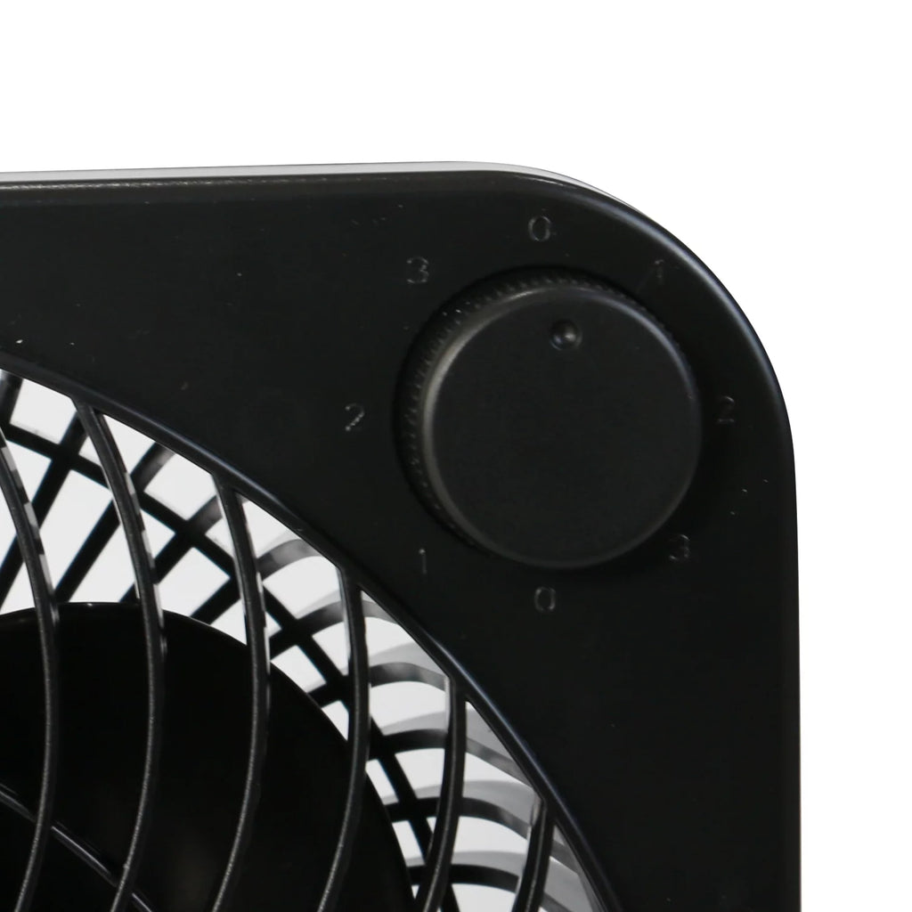 9 inch Box Fan, 3 Speeds, Black S70123