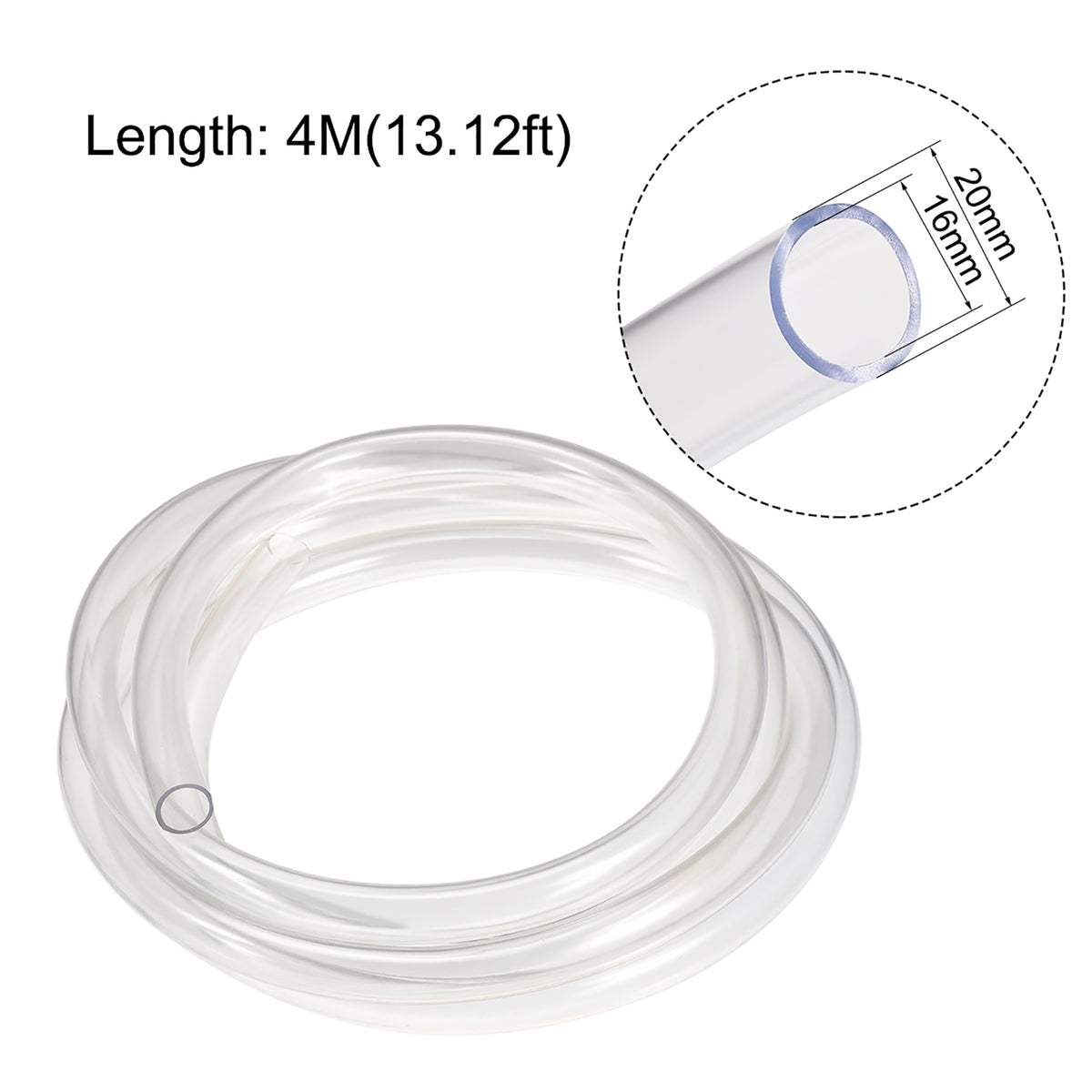 PVC Clear Vinyl Tubing 5/8-inch ID x 13/16-inch OD, 4 Meters E733