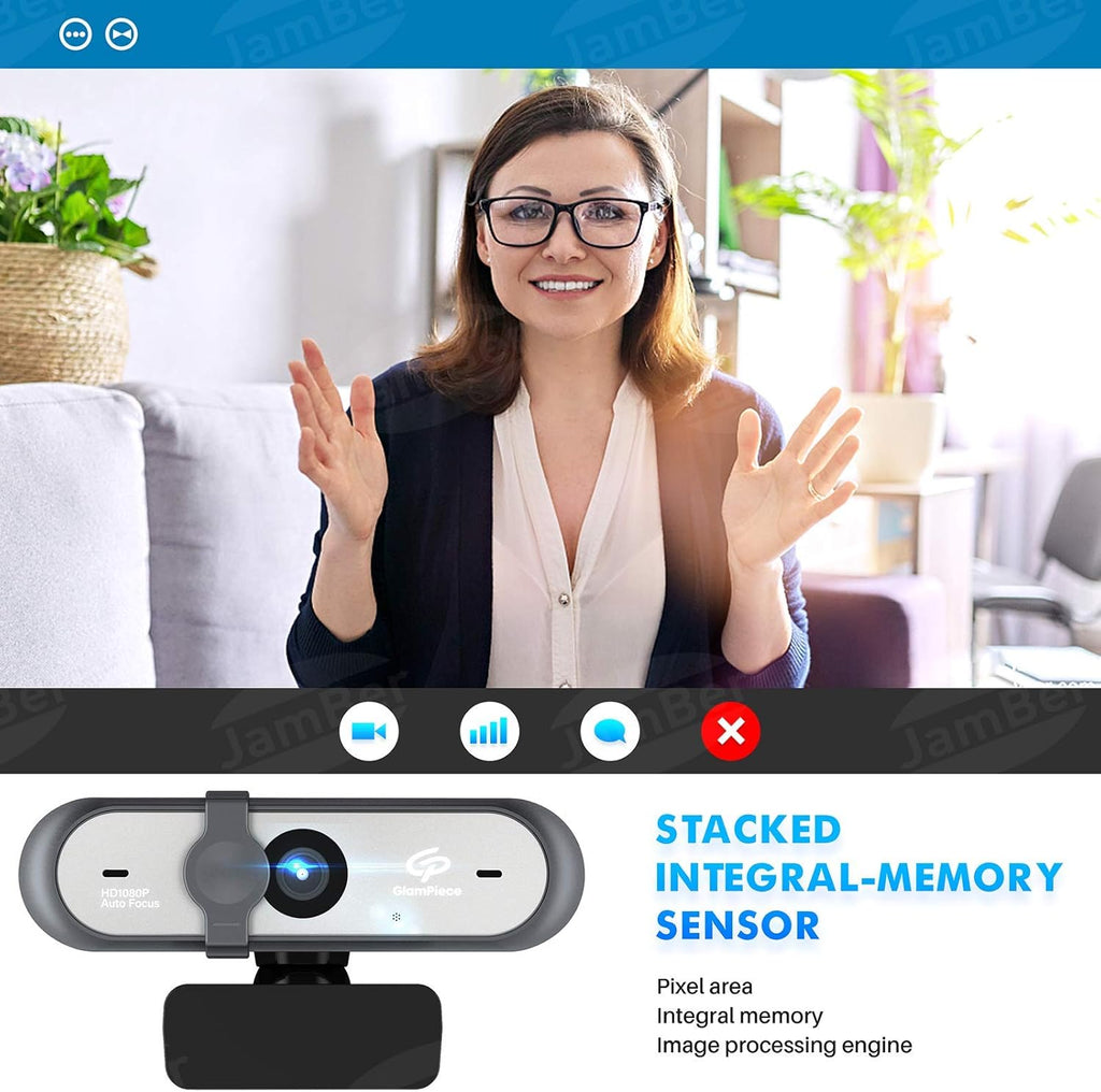 HD Webcam Autofocus 1080p with Stereo Microphone USB Webcam Pack of 2 T705
