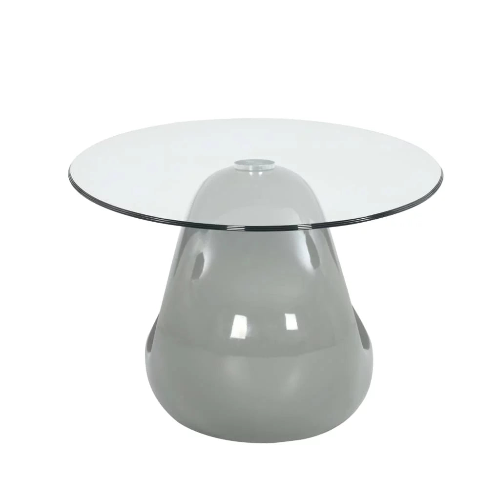 Oval Glass Coffee Table with Fiberglass Stand P866