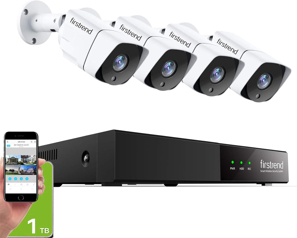 5MP PoE Security Camera System with 4 Cameras and 1TB HDD N8607