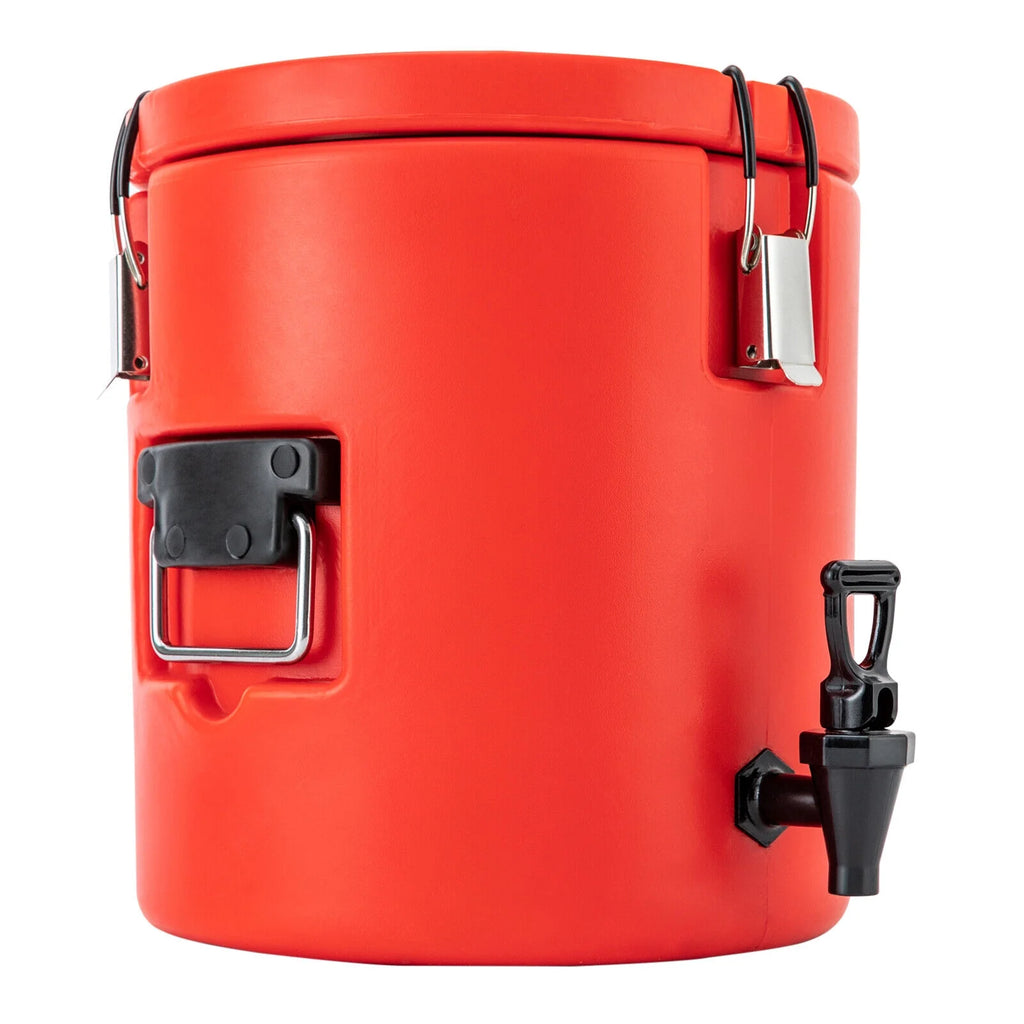 15L Round Stainless Steel Insulated Beverage Dispenser with Lid Q460706