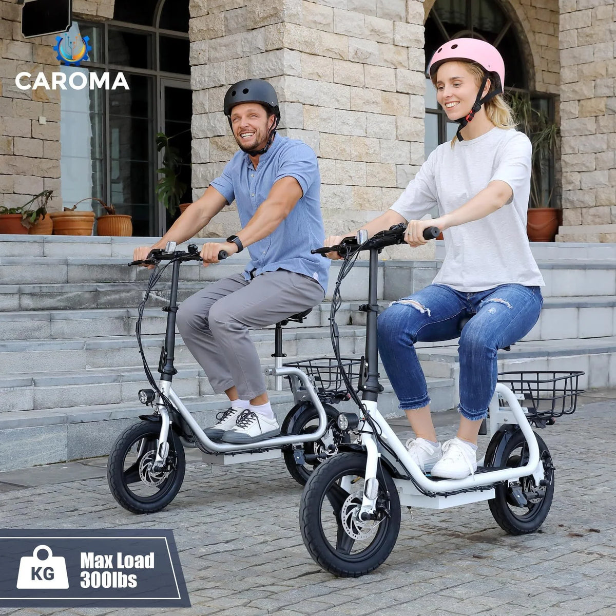 500W Electric Scooter with Seat, 14 inch, Silver I381
