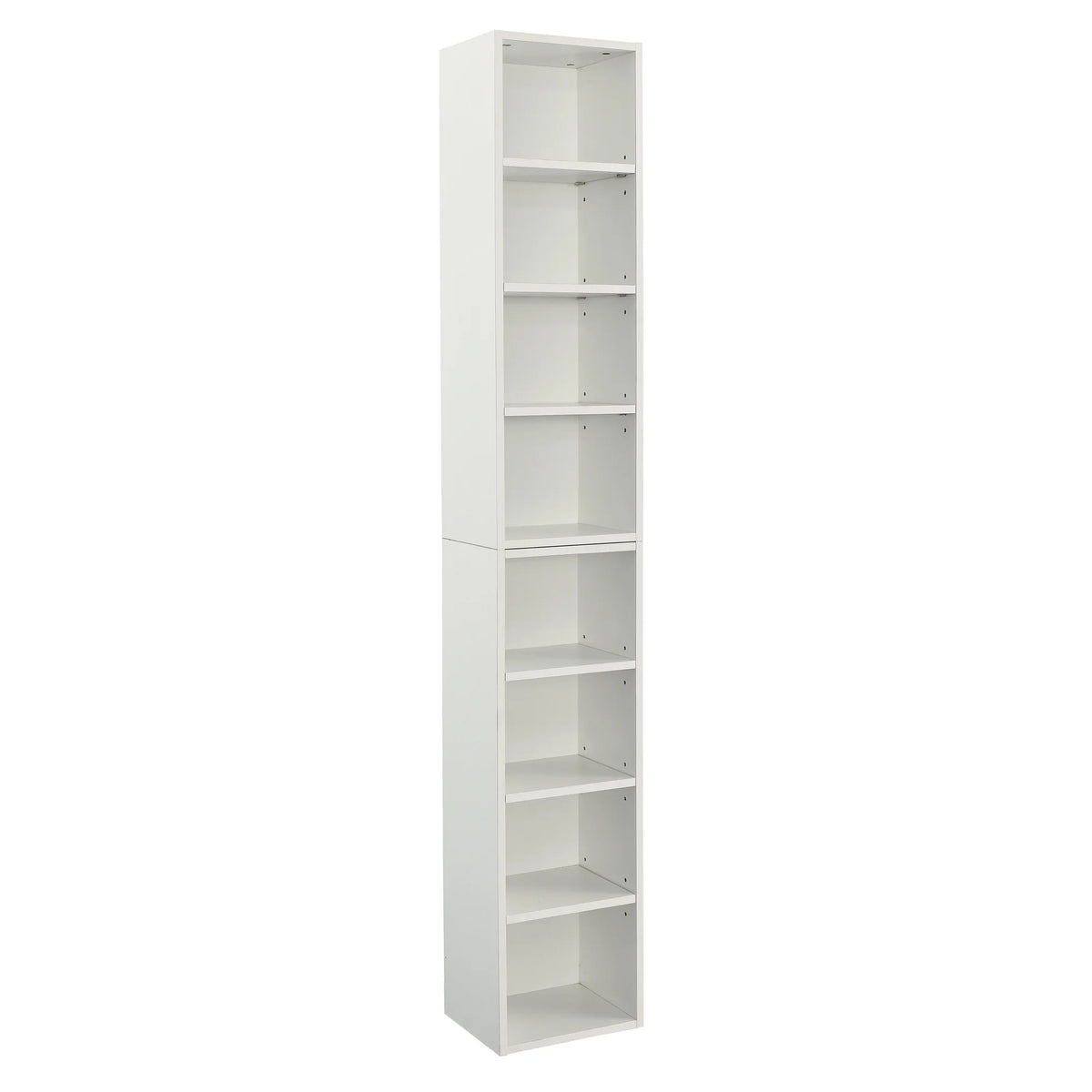 8-Tier Media Tower Rack Storage Cabinet with Adjustable Shelves U392