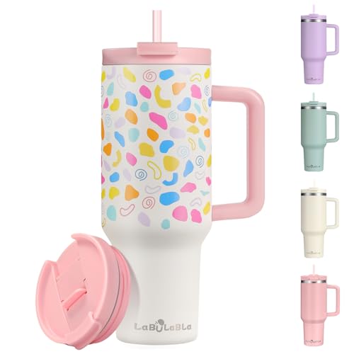 40oz Stainless Steel Insulated Tumbler with Handle and Straw K715885