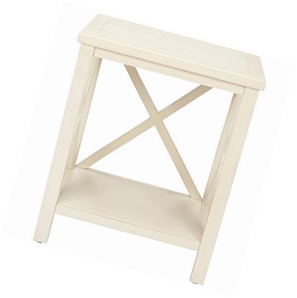 White Cross Back End Table R5405