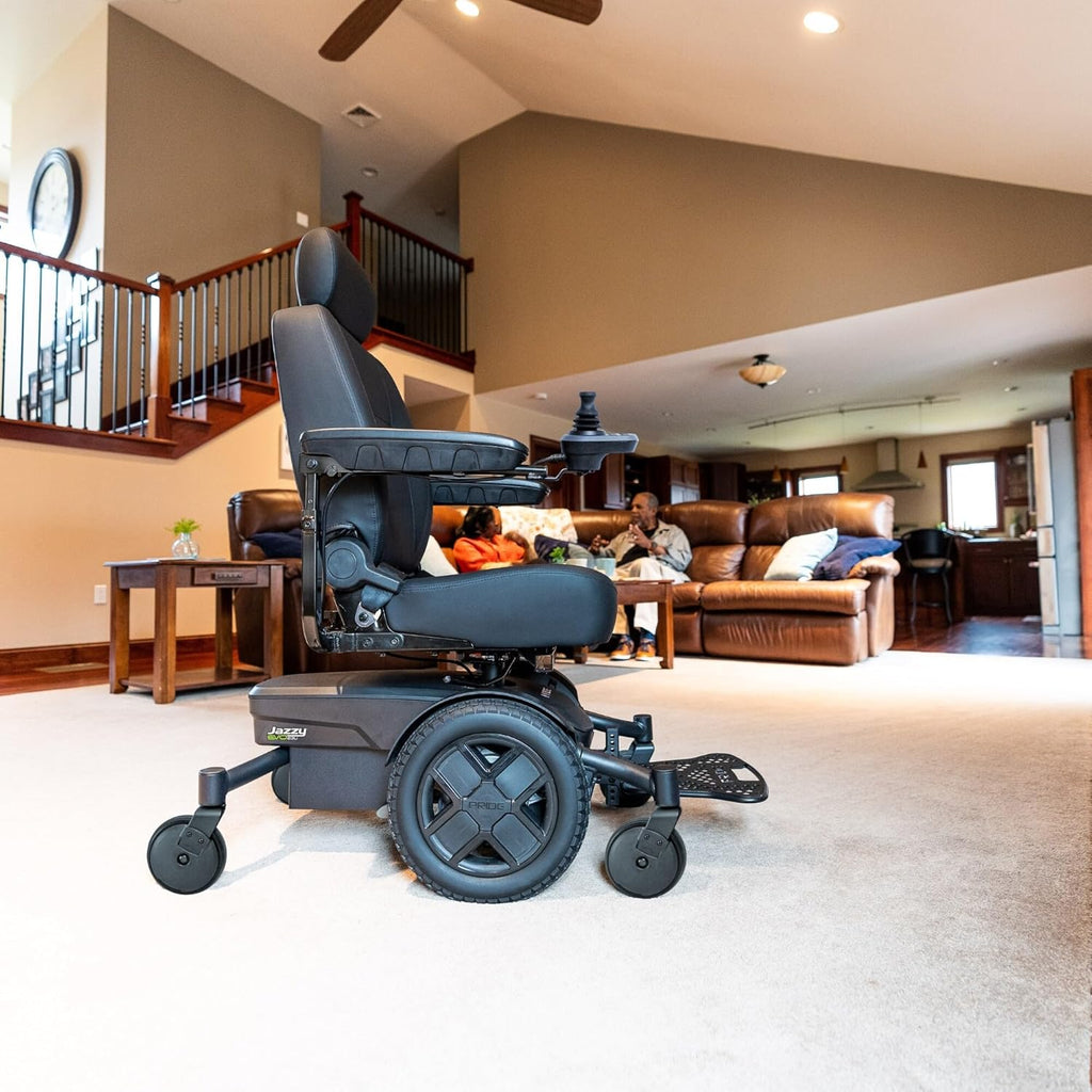 White Electric Wheelchair with U-1 Battery, 300 Lbs Weight Capacity, 16"x16-18" Seat Size O737