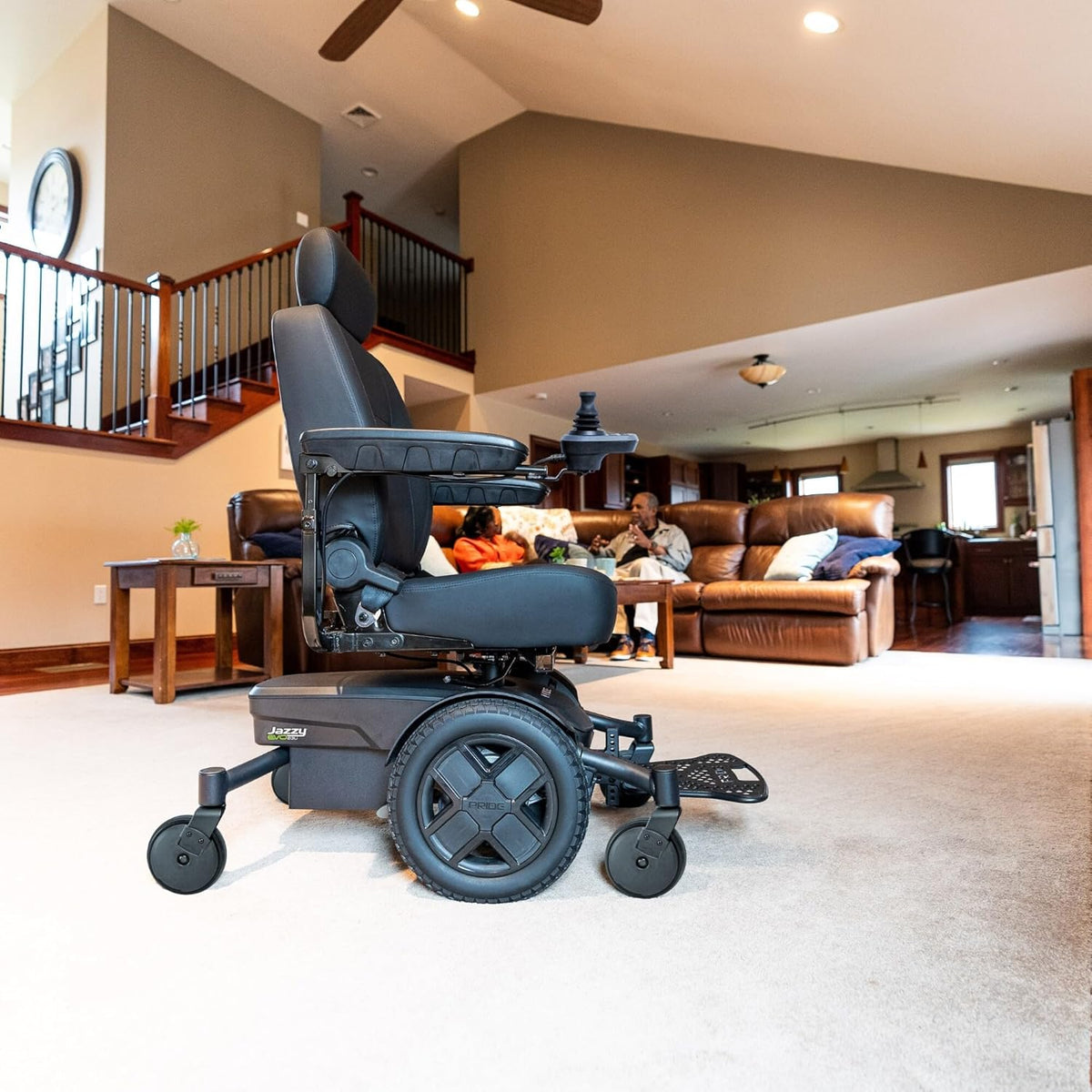 White Electric Wheelchair with U-1 Battery, 300 Lbs Weight Capacity, 16"x16-18" Seat Size O737