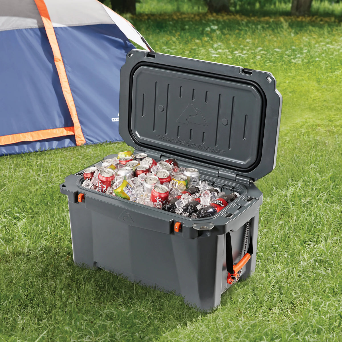 Gray 52 Quart Hard Sided Chest Cooler U745