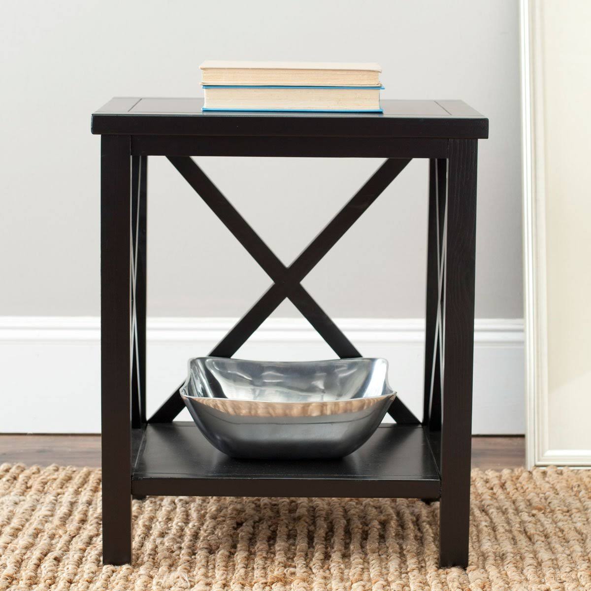 White Cross Back End Table R5405