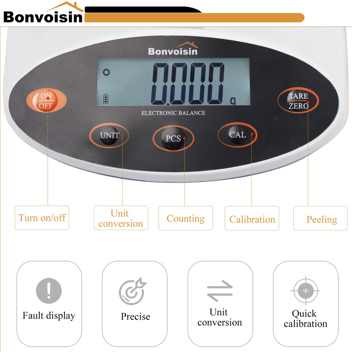 Analytical Balance 500g x 1mg Precision Lab Scale H270