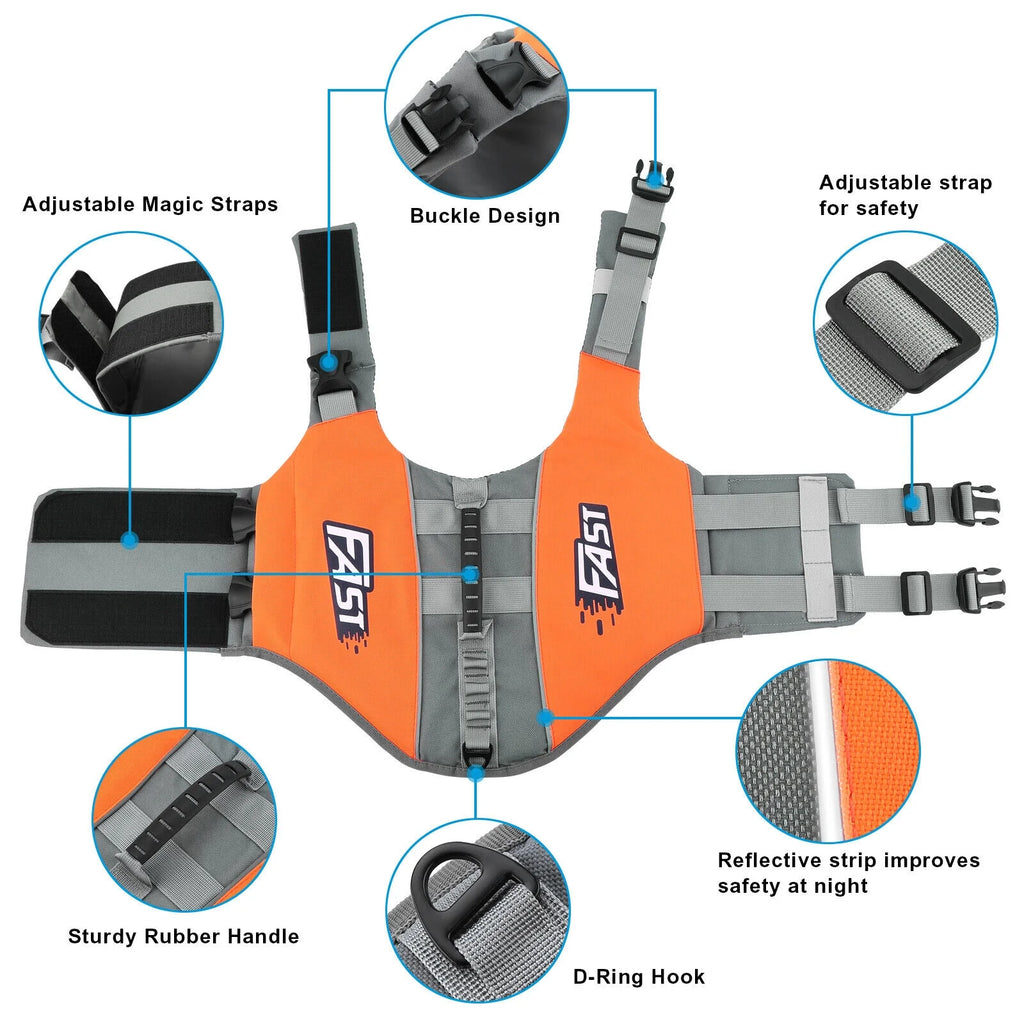 Reflective Dog Life Preserver Vest Y788262