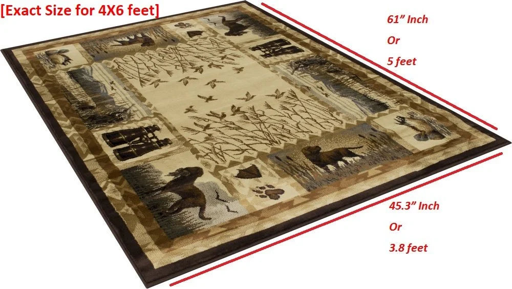 Multicolor Geometric Cabin Area Rug X705389