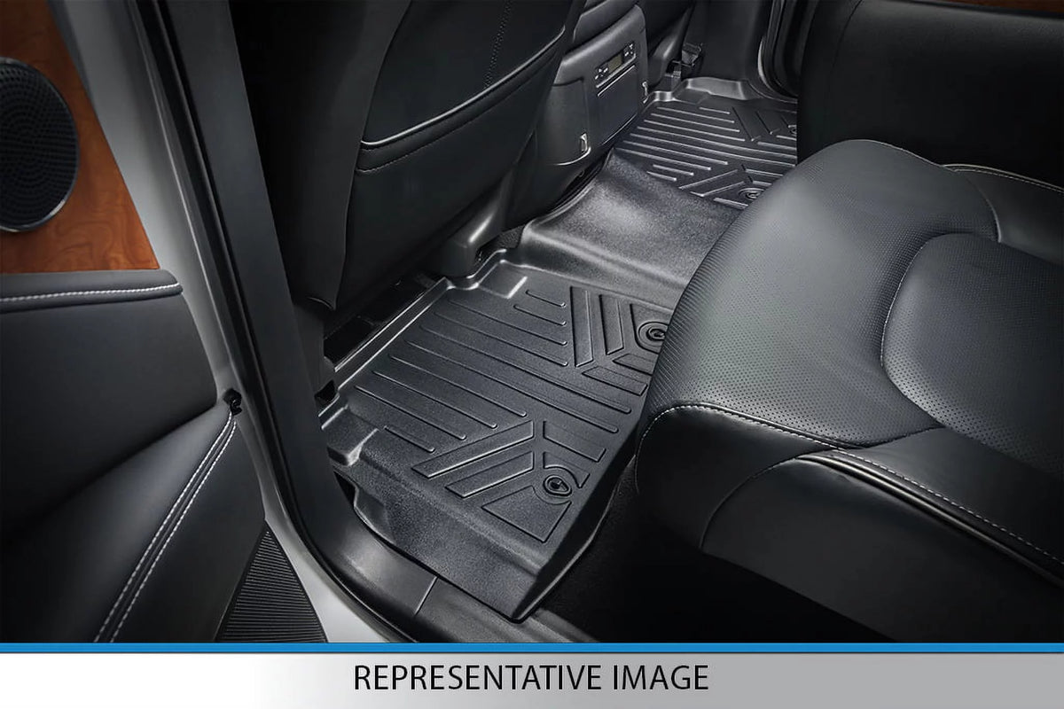 Black Floor Mats Liner Set with 2nd Row Bench Seats Y556