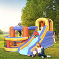 Inflatable Bounce House Slide Bouncer with Basketball Hoop Climbing Wall E126