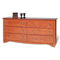 6 Drawer Double Dresser Cherry P4755