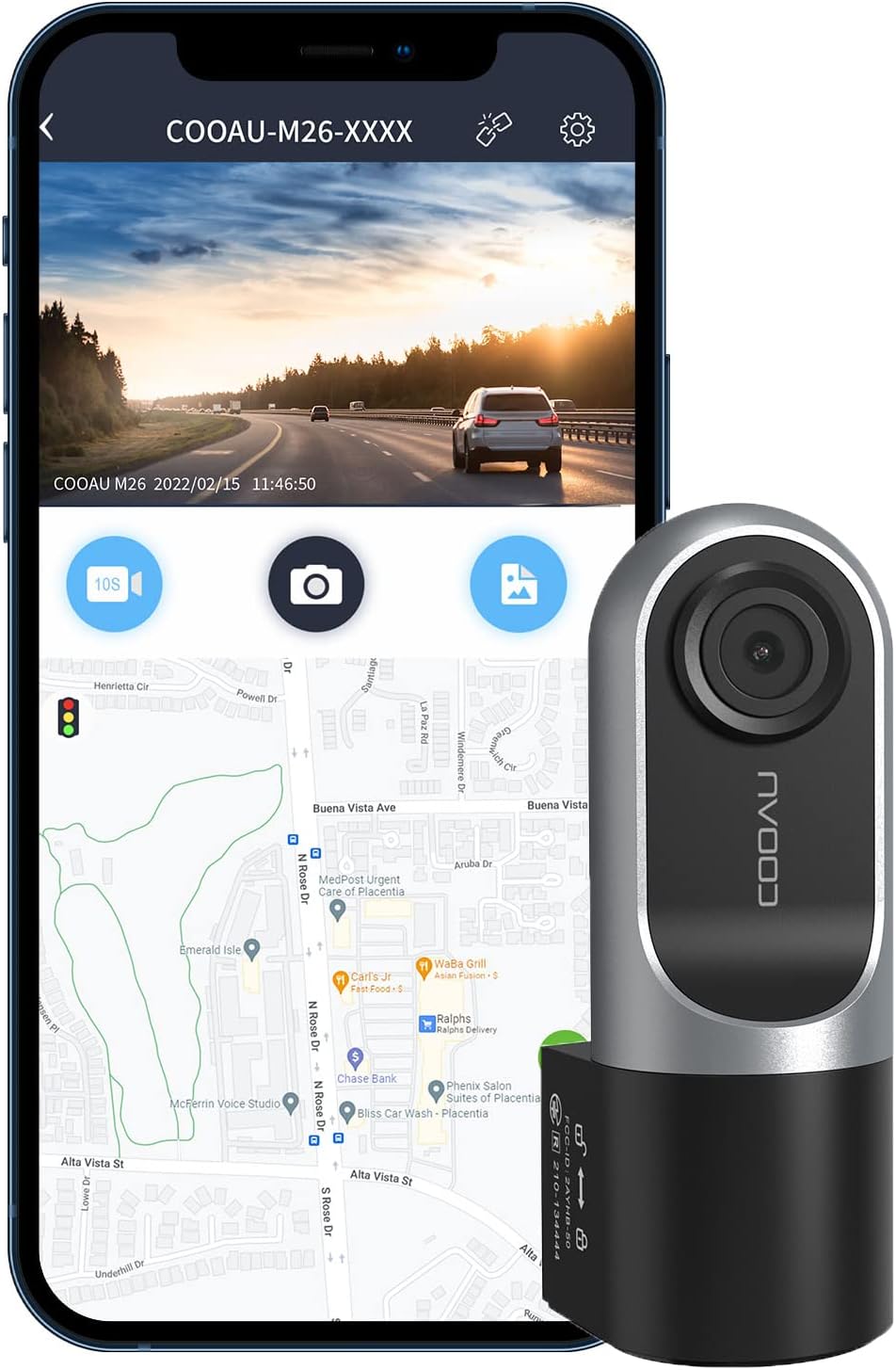 1080P FHD Dash Cam with Infrared Night Vision, Supercapacitor, Pack of 2 O185381