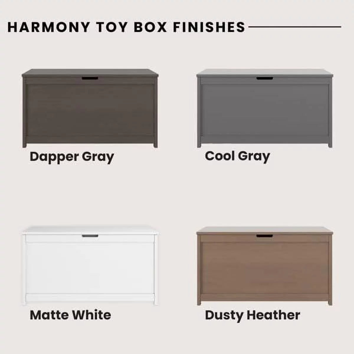 32” Wood Toy Box Chest with 2 Safety Hinges V6079