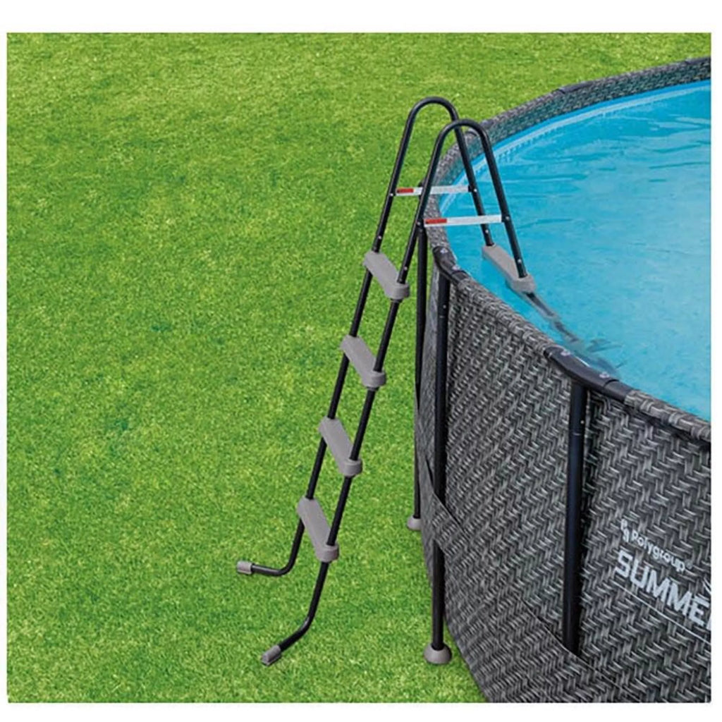 18ft x 48in Above Ground Frame Swimming Pool Set with Pump X1353