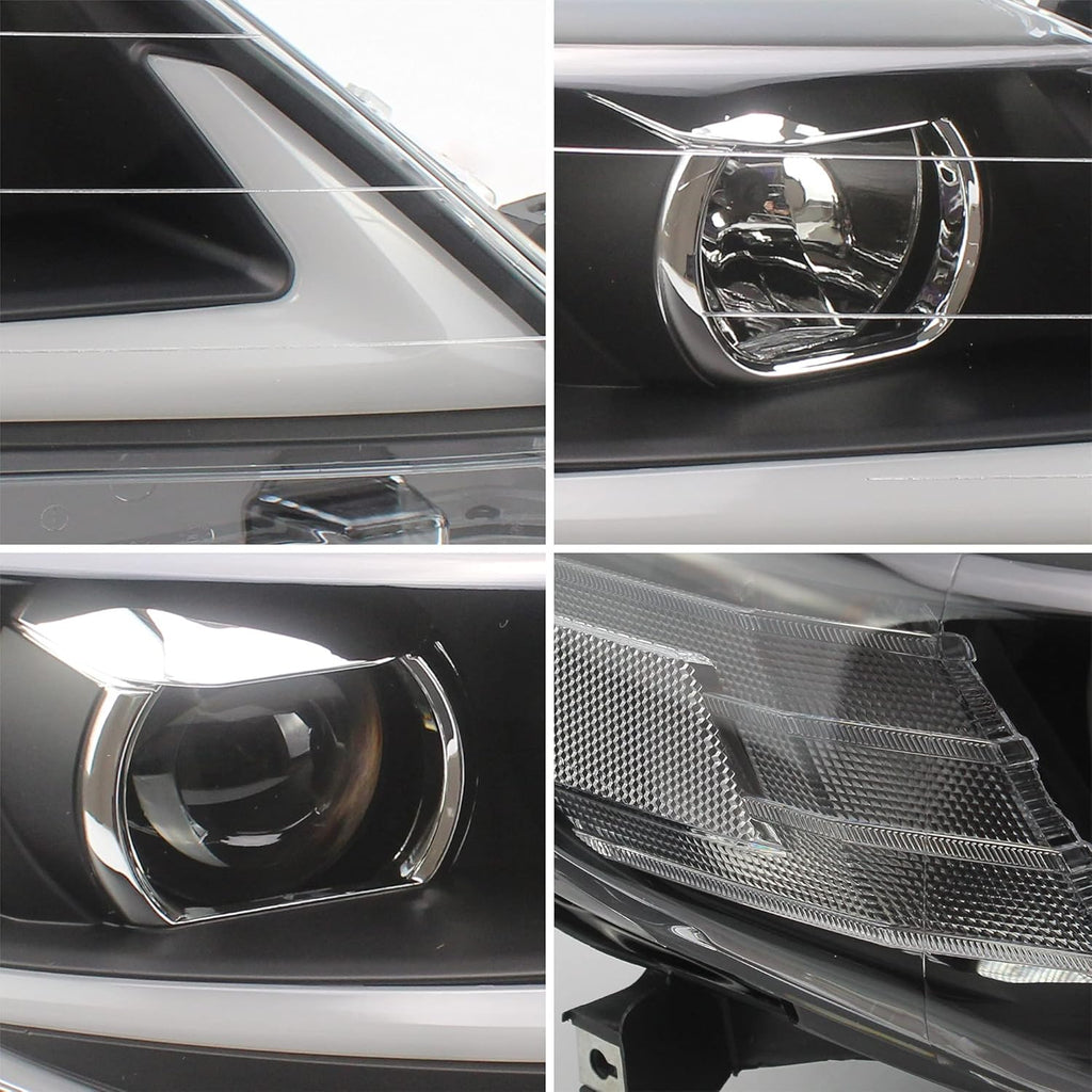 LED Projector Headlights with LED DRL & Halogen High Beam Z761088