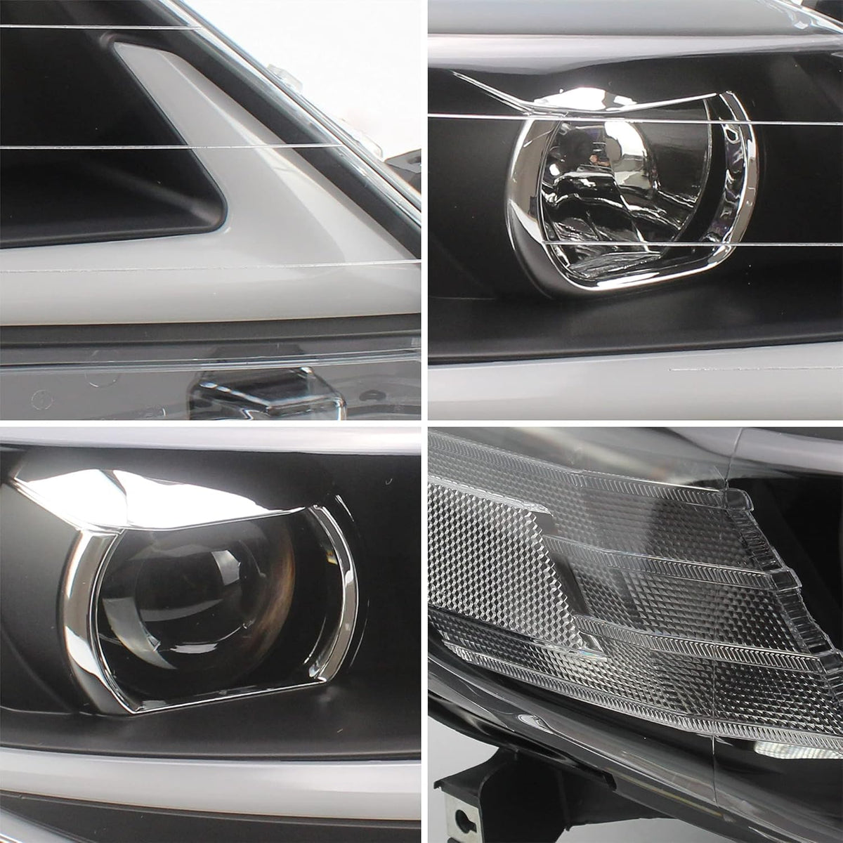 LED Projector Headlights with LED DRL & Halogen High Beam Z761088