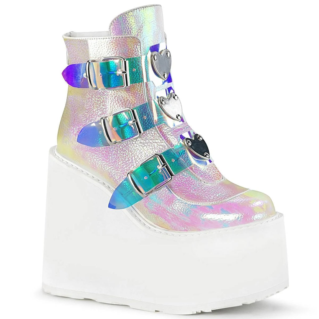 White Vegan Leather Swing-105 Shoes X4625