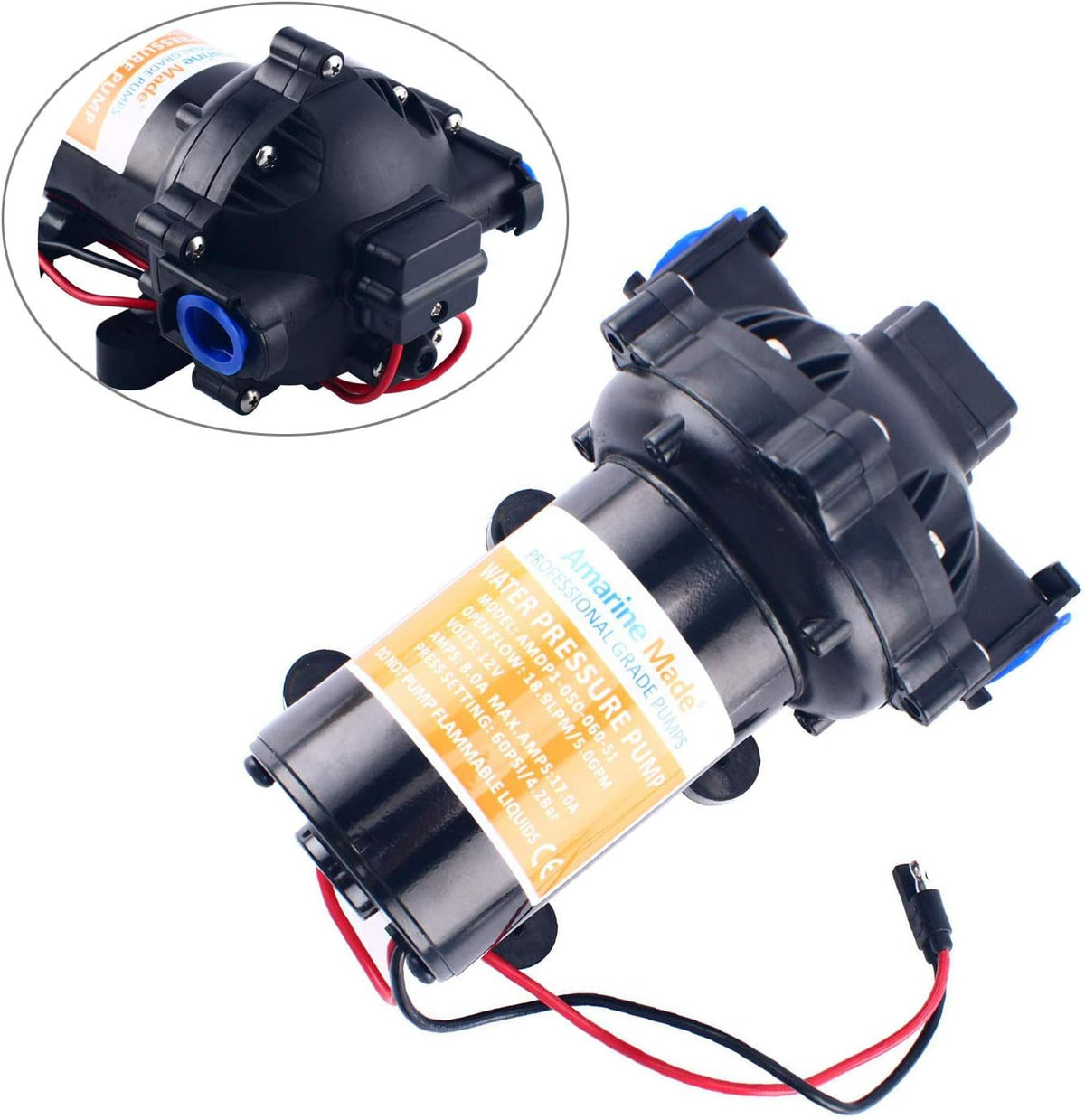 12v Water Pressure Diaphragm Pump 60 Psi Pack of 2 H359