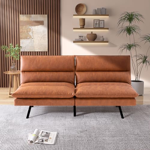 Dark Black Memory Foam Armless Futon Sofa Bed L16439