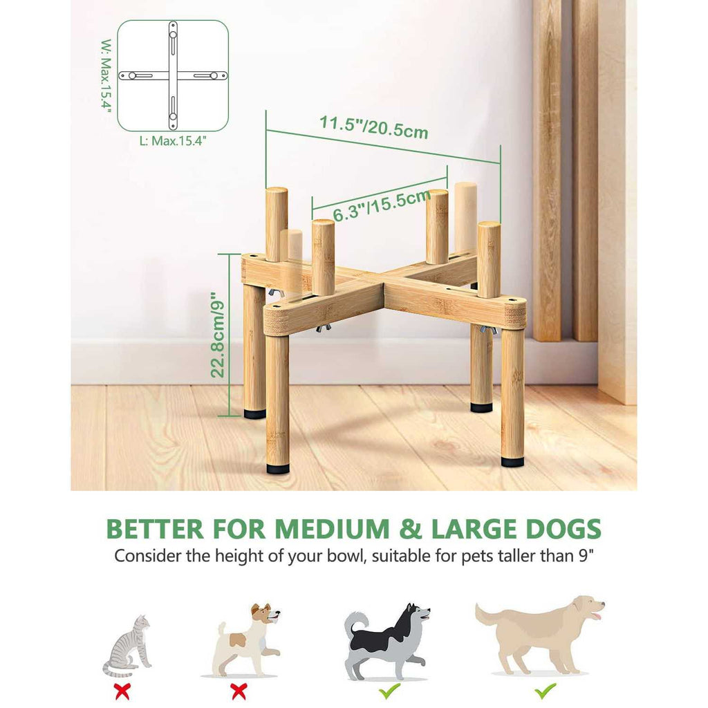 Adjustable Elevated Dog Bowl Stand L6302