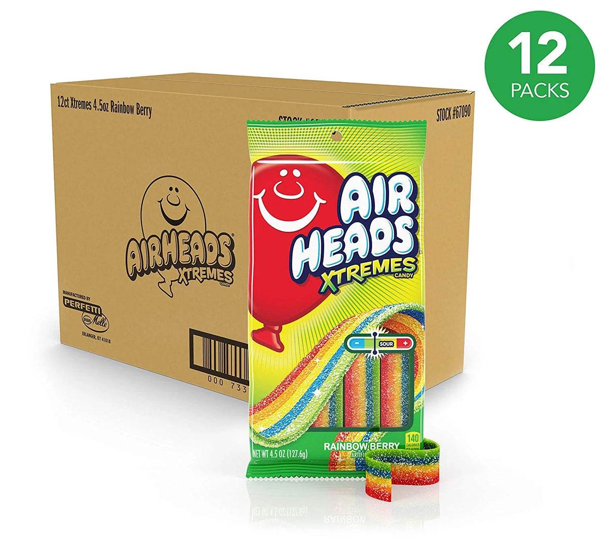 Rainbow Berry Candy Belts, 4.5 Ounce Bulk Pack of 12 Y695905