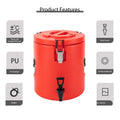 15L Round Stainless Steel Insulated Beverage Dispenser with Lid Q460706