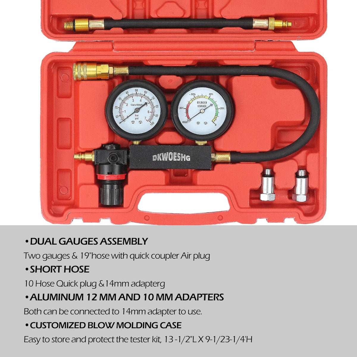 Dual Gauge Cylinder Leak Down Tester Y7235