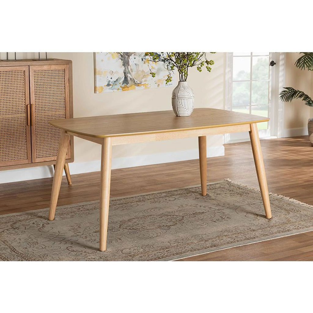 Natural Oak Finished Wood Dining Table Z349