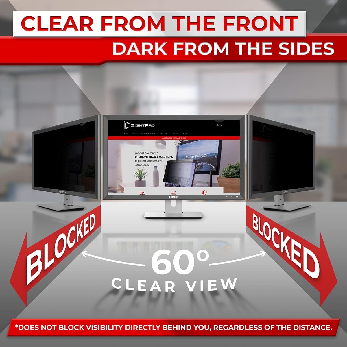 21.5 Inch Computer Privacy Screen Filter for 16:9 Widescreen Monitor, Pack of 2 M127