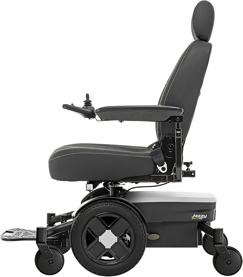 White Electric Wheelchair with U-1 Battery, 300 Lbs Weight Capacity, 16"x16-18" Seat Size O737