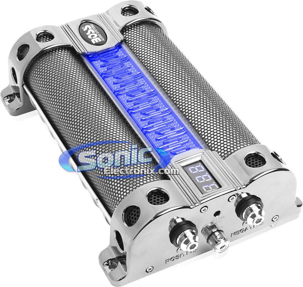 8 Farad LED Digital Car Capacitor with 4 Gauge Wiring Kit R8655