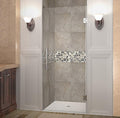 24 x 72 Frameless Hinged Shower Door, Brushed Stainless Steel J4405