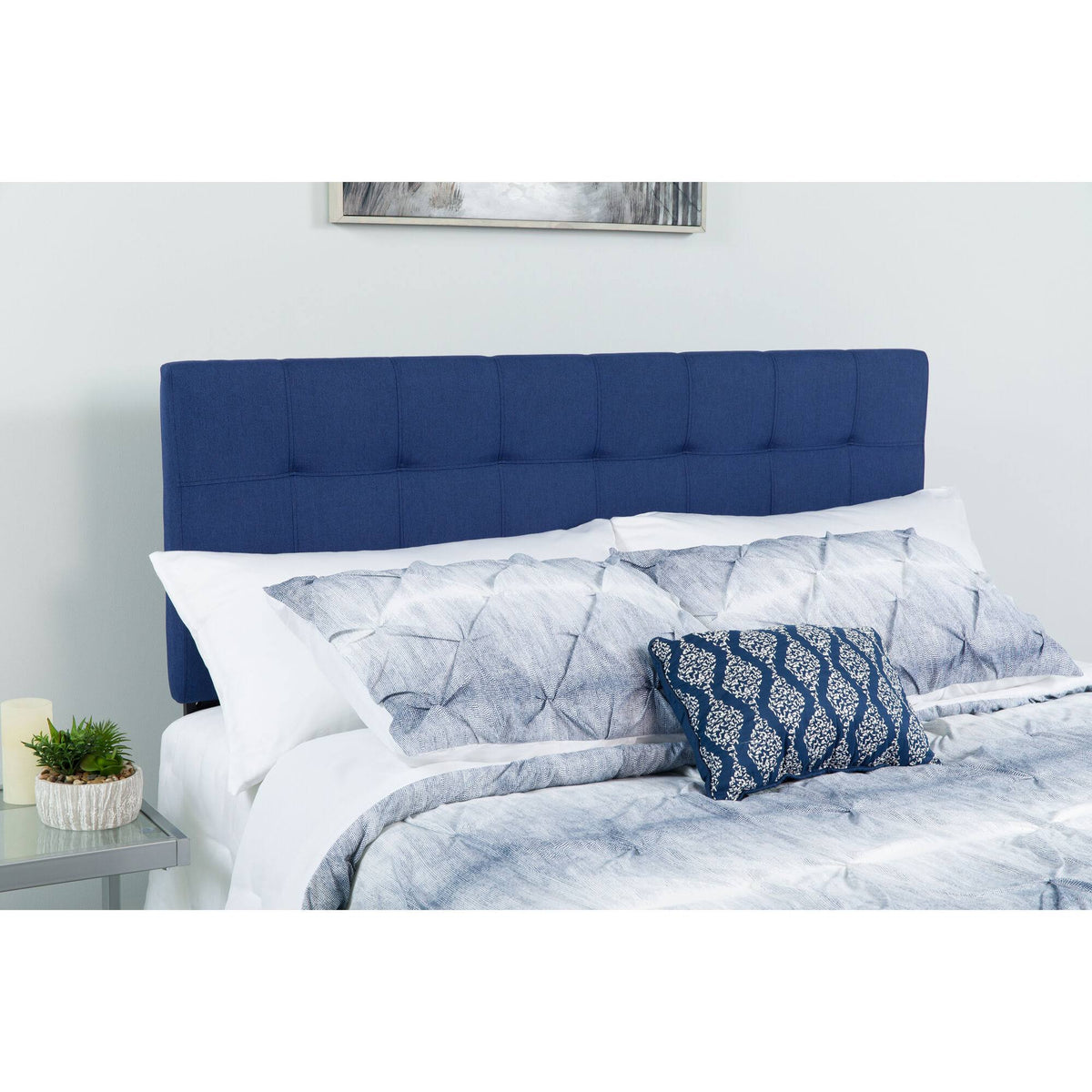 Navy Full Fabric Panel Headboard K17950