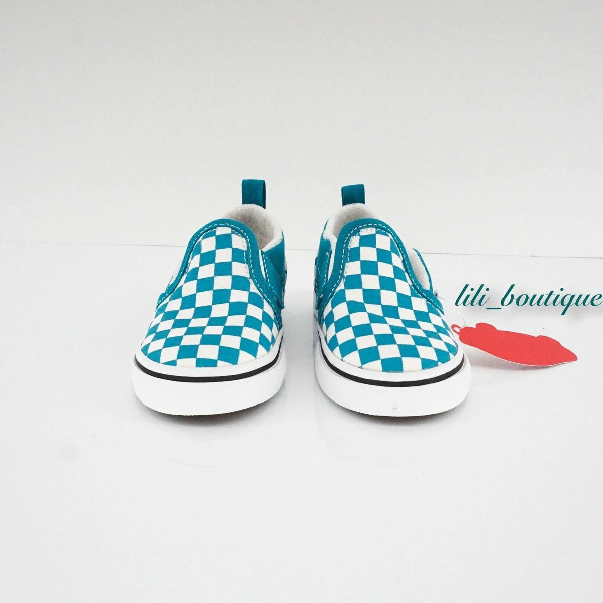 Checkerboard Slip-On V (Caribbean Sea/True White) V4140