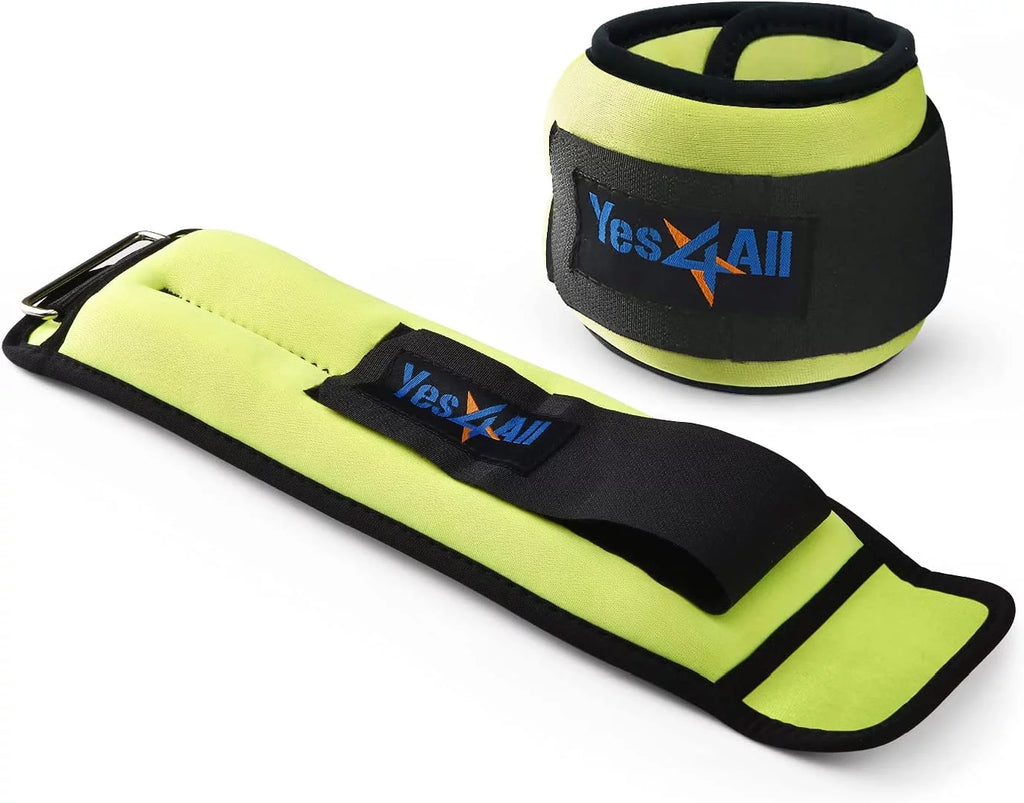 1 lbs Neoprene Ankle Wrist Weight, Beige, Pair I878