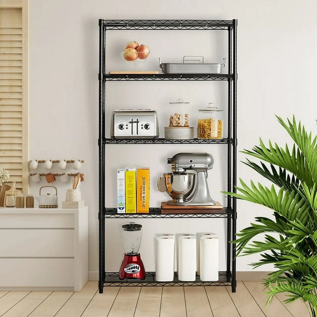 5 Tier Metal Storage Shelving Unit 35 x 14 x 70" Q615