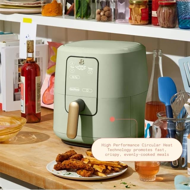 6 Qt Air Fryer with Touch-Activated Display, White K59908
