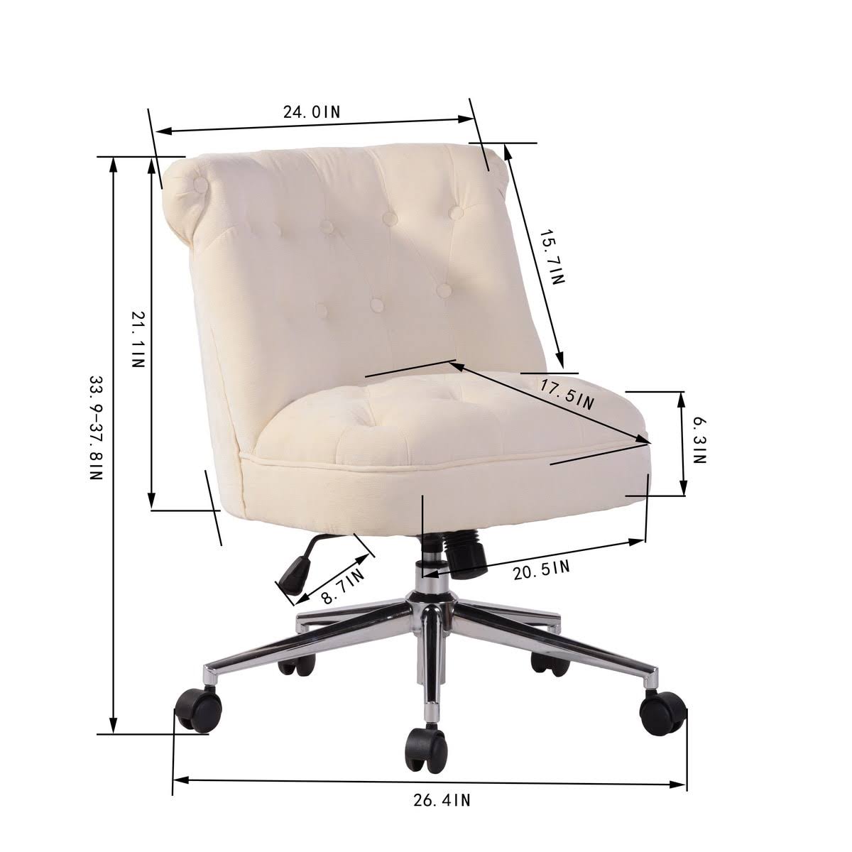 Blue Velvet Upholstered Task Chair L72752