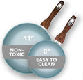 8 & 11 Inch Nonstick Ceramic Frying Pan Set, 2 Piece, Yellow L857959