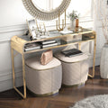 46-inch Glass Top 1-Shelf Sofa Table T6777